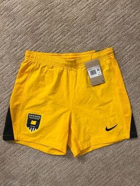 Nike Yellow Athletic Soccer Shorts OREGON PREMIER FC